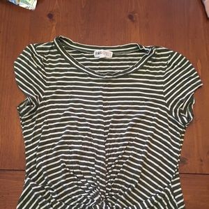striped green tee